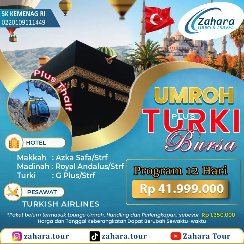 Umroh + Turki Zahara tour